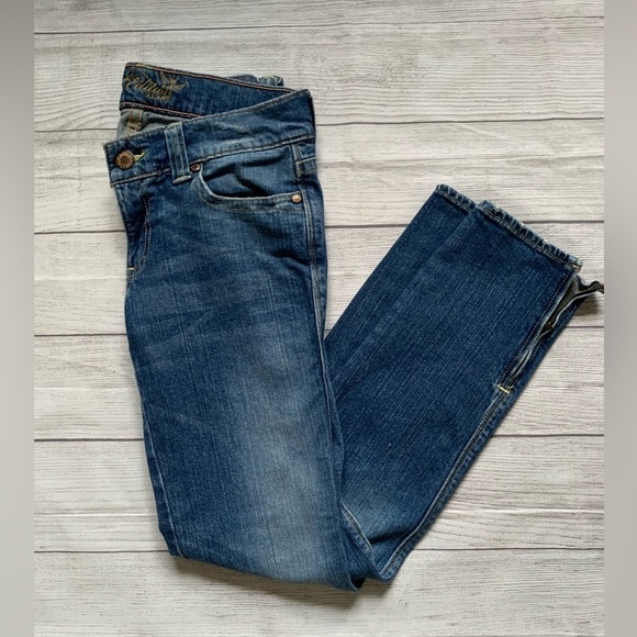 Old Navy Denim - Vintage Old Navy Special Edition Y2K Denim Blue Jeans Zippered Ankles EUC